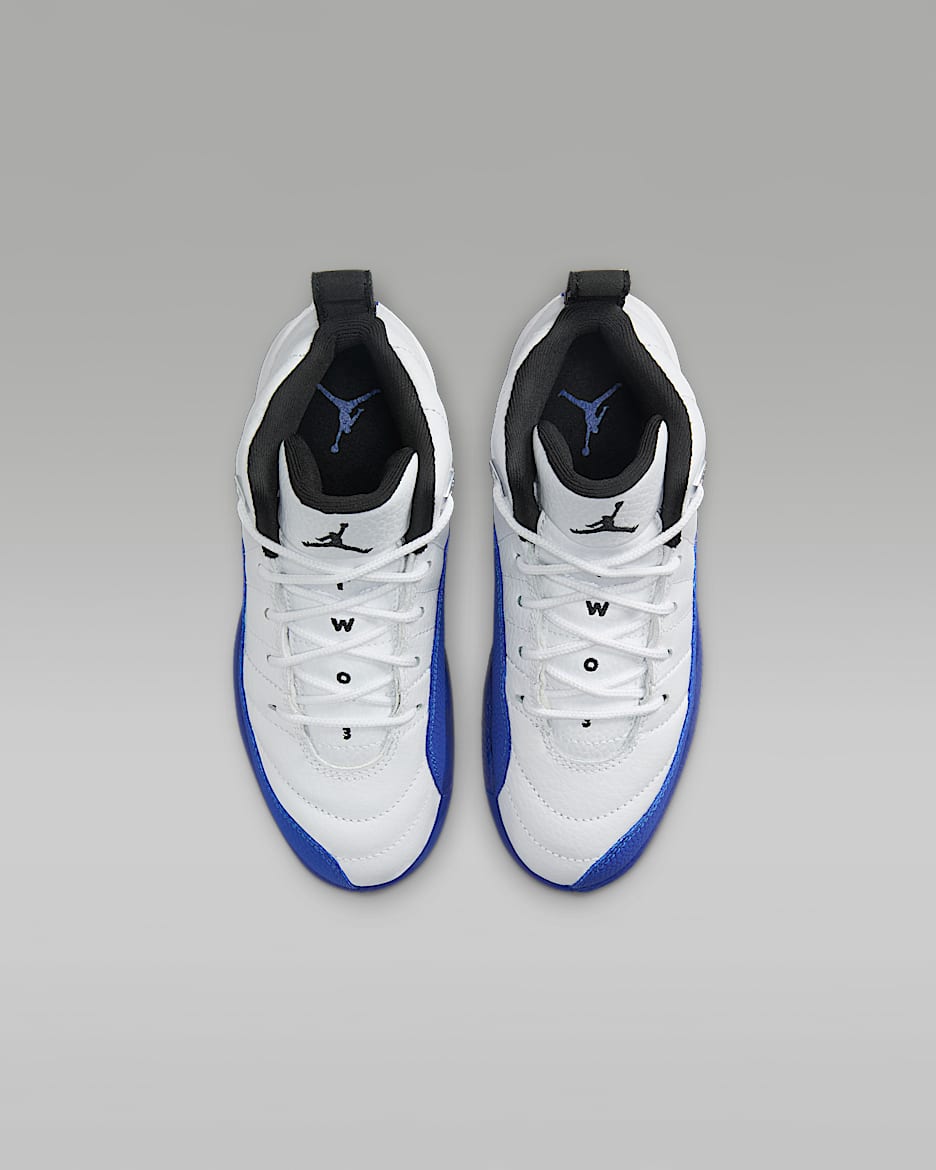 Jordan 12 Retro White Game Royal Little Kids Shoes. Nike